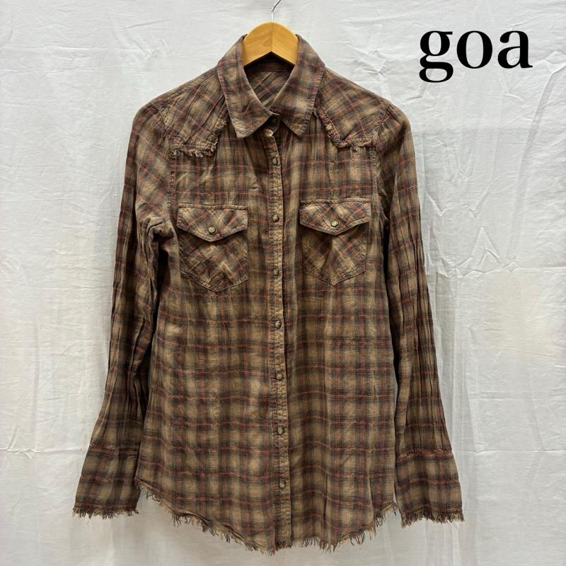 ゴア goa シャツ、ブラウス 長袖 カットオフ フリンジ ウエスタン シャツ グランジ Y2K アーカイブ FREE レディース USED 古着 中古 50166462