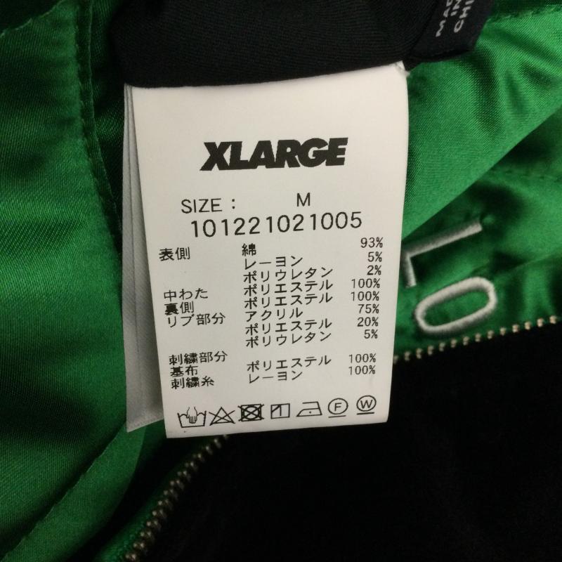 エクストララージ XLARGE ジャケット、上着 ジャンパー、ブルゾン REVERSIBLE FLAG GAL　SOUVENIR JACKET リバーシブル キルティング ジャケット 101221021005 M 刺繍 黒 / ブラック / black X 緑 / グリーン / green メンズ USED 古着 中古 50166464
