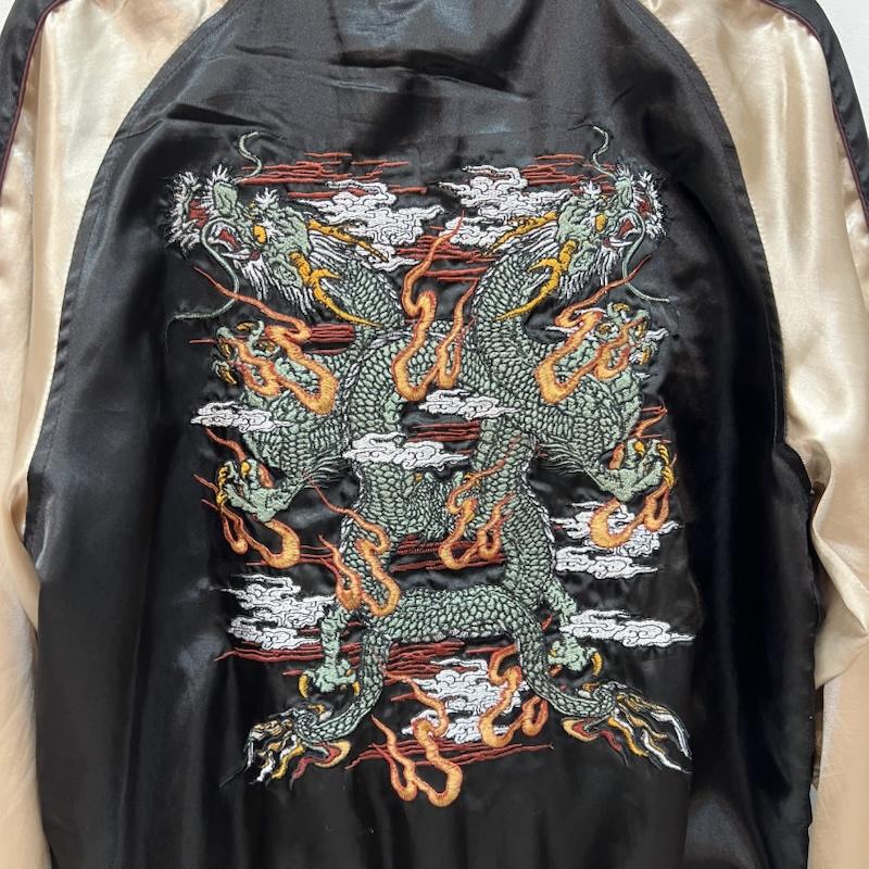 古着 USED ジャケット、上着 ジャンパー、ブルゾン 鏡花水月 龍 刺繍 スカジャン LL 黒 / ブラック / black メンズ USED 古着 中古 50166466