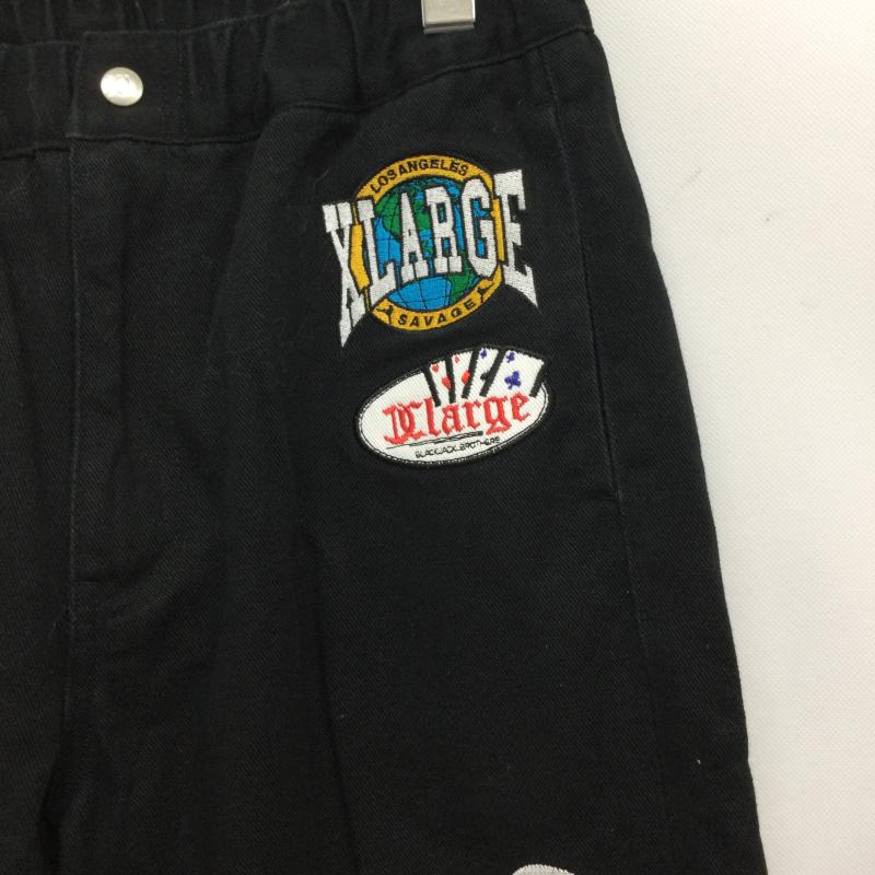 エクストララージ XLARGE パンツ チノパン エクストララージ RACING TEAM PANTS パンツ 101214031014 M 刺繍 黒 / ブラック / black メンズ USED 古着 中古 50166468