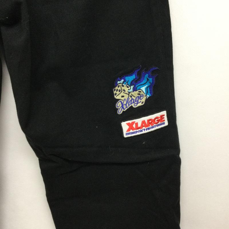 エクストララージ XLARGE パンツ チノパン エクストララージ RACING TEAM PANTS パンツ 101214031014 M 刺繍 黒 / ブラック / black メンズ USED 古着 中古 50166468