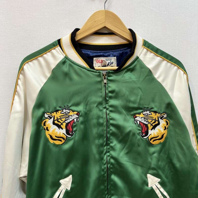 古着 USED ジャケット、上着 ジャンパー、ブルゾン karaku カラク 虎 刺繍 スカジャン M 緑 / グリーン / green メンズ USED 古着 中古 50166469