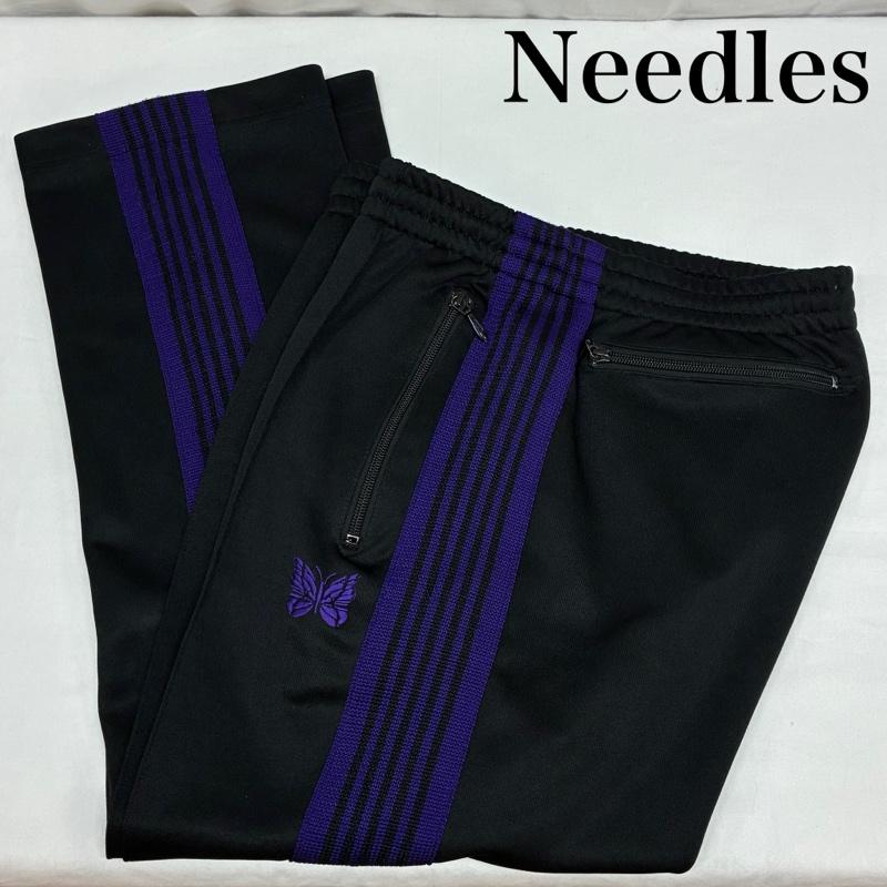 ニードルス Needles ボトムス ボトムス Narrow Track Pant Poly Smooth ナロー トラックパンツ パピヨン 刺繍 サイドライン DI172 M メンズ USED 古着 中古 50166470