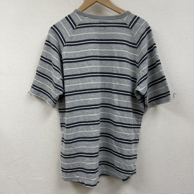 ステューシー STUSSY Tシャツ 半袖 90s 00s マルチボーダー柄 半袖 カットソー スウェット Tシャツ L 灰 / グレー / gray メンズ USED 古着 中古 50166471