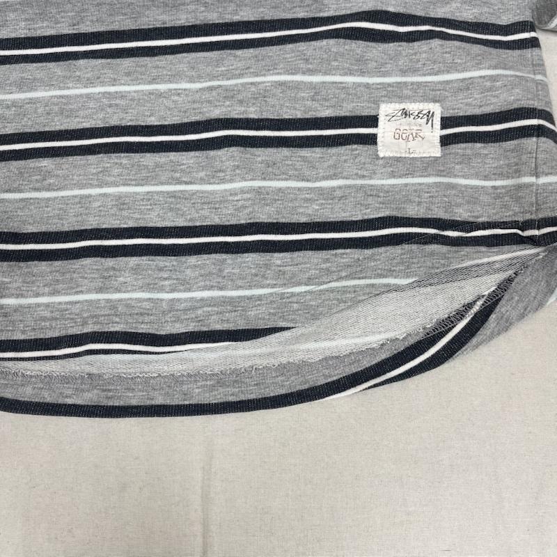 ステューシー STUSSY Tシャツ 半袖 90s 00s マルチボーダー柄 半袖 カットソー スウェット Tシャツ L 灰 / グレー / gray メンズ USED 古着 中古 50166471