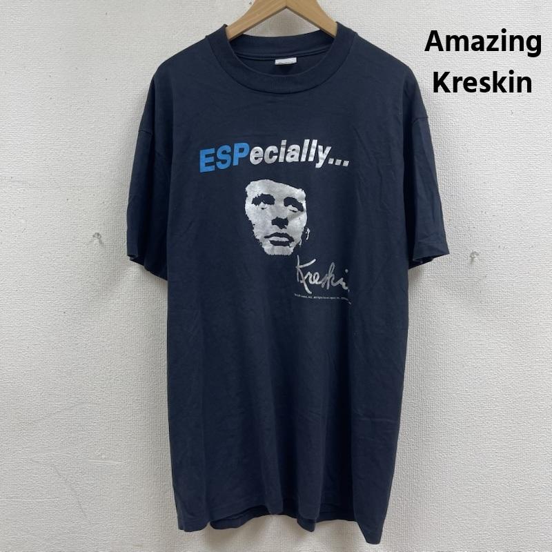 古着 USED Tシャツ 半袖 Amazing Kreskin USA製 ヴィンテージ プリント Tシャツ XL 紺 / ネイビー / navy メンズ USED 古着 中古 50166474