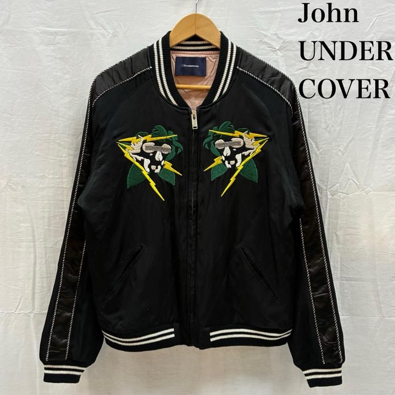 ジョンアンダーカバー JohnUNDERCOVER ジャケット、上着 ジャンパー、ブルゾン JUQ4203 スカル ロゴ 刺繍 キルティング スーベニア ジャケット スカジャン 3 メンズ USED 古着 中古 50166476
