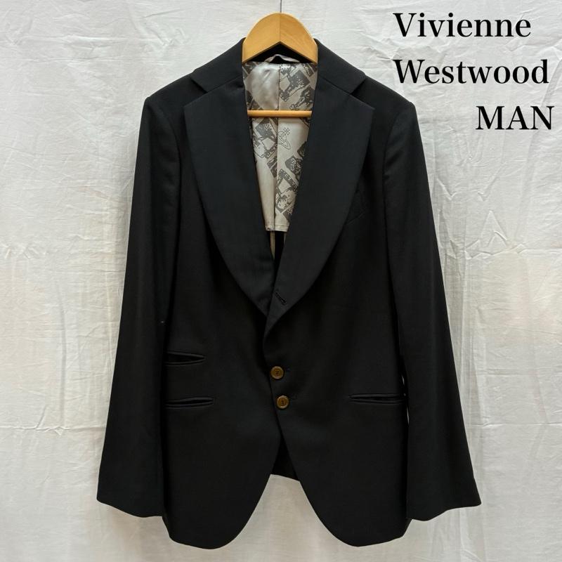 ヴィヴィアンウエストウッドマン Vivienne Westwood MAN ジャケット、上着 ジャケット、ブレザー VW-W1-78141 襟ストライプ ポリエステル ウール 3B テーラード ジャケット 48 メンズ USED 古着 中古 50166479