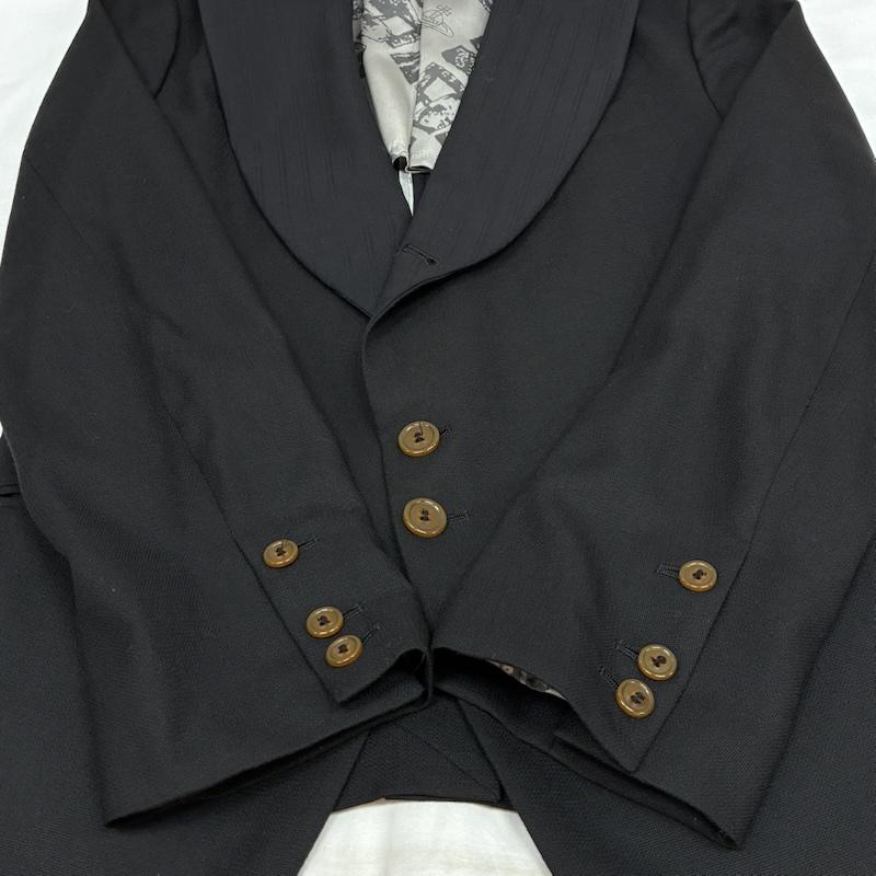 ヴィヴィアンウエストウッドマン Vivienne Westwood MAN ジャケット、上着 ジャケット、ブレザー VW-W1-78141 襟ストライプ ポリエステル ウール 3B テーラード ジャケット 48 メンズ USED 古着 中古 50166479