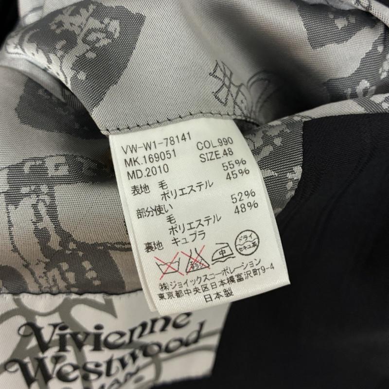 ヴィヴィアンウエストウッドマン Vivienne Westwood MAN ジャケット、上着 ジャケット、ブレザー VW-W1-78141 襟ストライプ ポリエステル ウール 3B テーラード ジャケット 48 メンズ USED 古着 中古 50166479