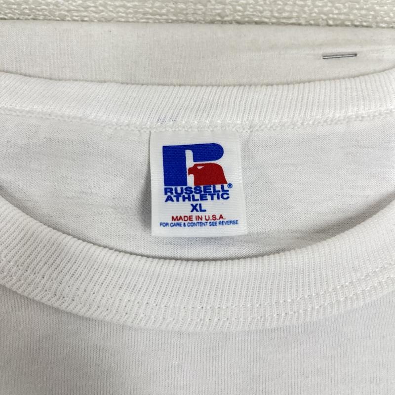 ラッセルアスレティック Russell Athletic Tシャツ 半袖 Regis Ramblers USA製 ヴィンテージ グラフィック プリント Tシャツ XL 白 / ホワイト / white メンズ USED 古着 中古 50166480