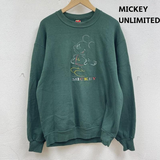 古着 USED トレーナー 長袖 90s USA製 ディズニー公式 MICKEY UNLIMITED スウェット トレーナー L 緑 / グリーン / green メンズ USED 古着 中古 50166486