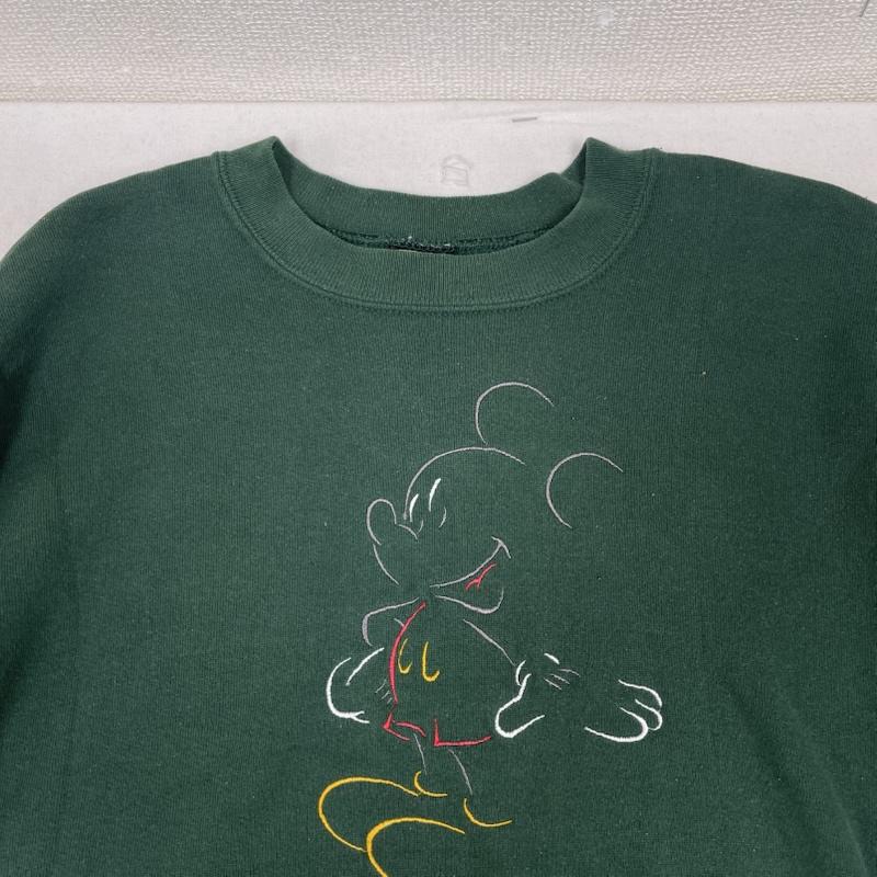 古着 USED トレーナー 長袖 90s USA製 ディズニー公式 MICKEY UNLIMITED スウェット トレーナー L 緑 / グリーン / green メンズ USED 古着 中古 50166486