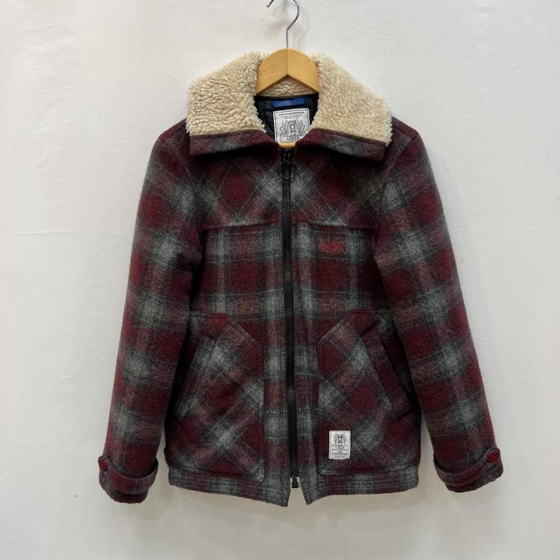 ルーカー バイ ネイバーフッド LUKER BY NEIGHBORHOOD ジャケット、上着 ジャンパー、ブルゾン オンブレチェック 襟ボア ウールジャケット S 赤 / レッド / red メンズ USED 古着 中古 50166490