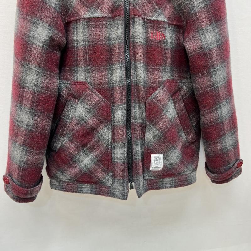 ルーカー バイ ネイバーフッド LUKER BY NEIGHBORHOOD ジャケット、上着 ジャンパー、ブルゾン オンブレチェック 襟ボア ウールジャケット S 赤 / レッド / red メンズ USED 古着 中古 50166490