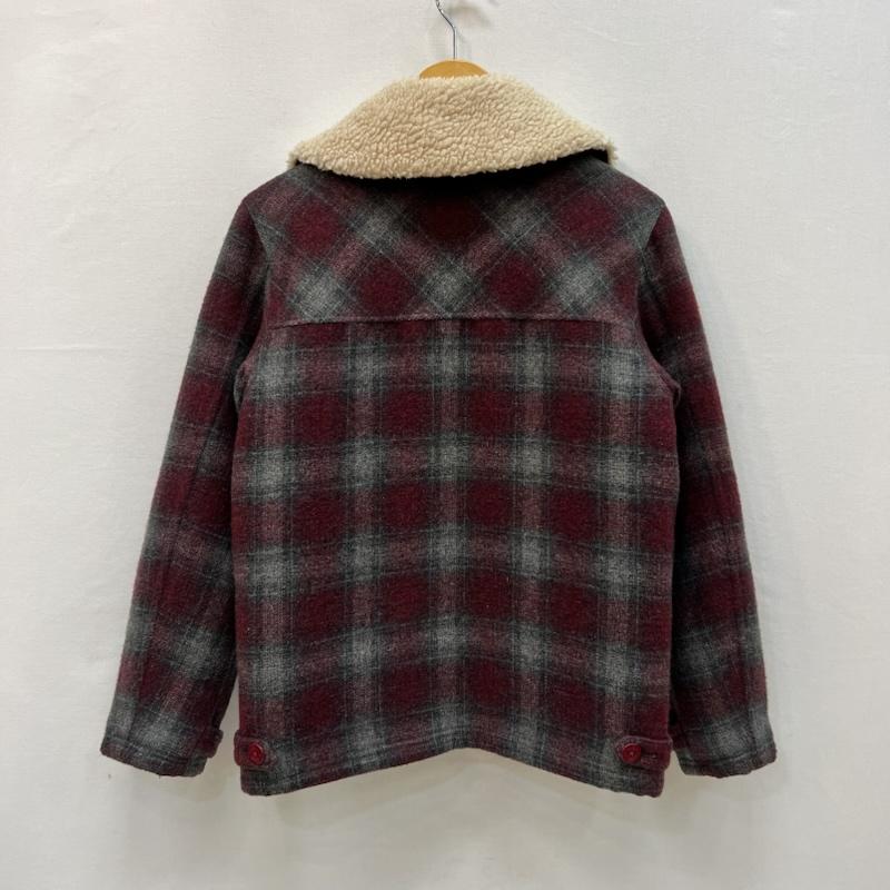 ルーカー バイ ネイバーフッド LUKER BY NEIGHBORHOOD ジャケット、上着 ジャンパー、ブルゾン オンブレチェック 襟ボア ウールジャケット S 赤 / レッド / red メンズ USED 古着 中古 50166490