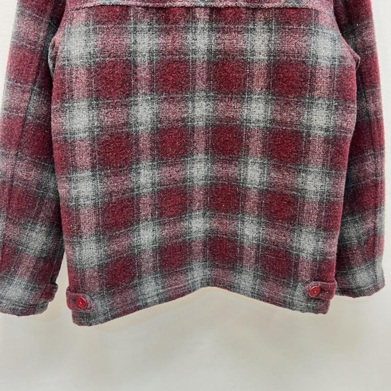 ルーカー バイ ネイバーフッド LUKER BY NEIGHBORHOOD ジャケット、上着 ジャンパー、ブルゾン オンブレチェック 襟ボア ウールジャケット S 赤 / レッド / red メンズ USED 古着 中古 50166490