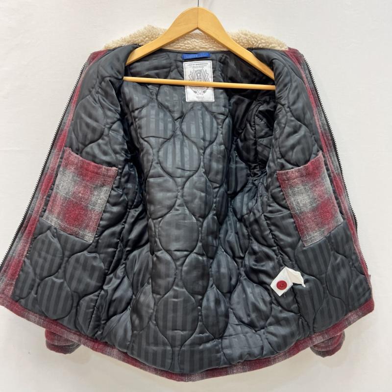 ルーカー バイ ネイバーフッド LUKER BY NEIGHBORHOOD ジャケット、上着 ジャンパー、ブルゾン オンブレチェック 襟ボア ウールジャケット S 赤 / レッド / red メンズ USED 古着 中古 50166490