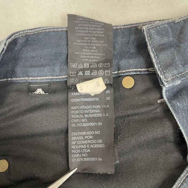 ジースターロゥ G-STAR RAW パンツ デニム、ジーンズ 3301 LOW TAPERED ボタンフライ デニム パンツ 29インチ インディゴ / インディゴ / Indigo メンズ USED 古着 中古 50166511