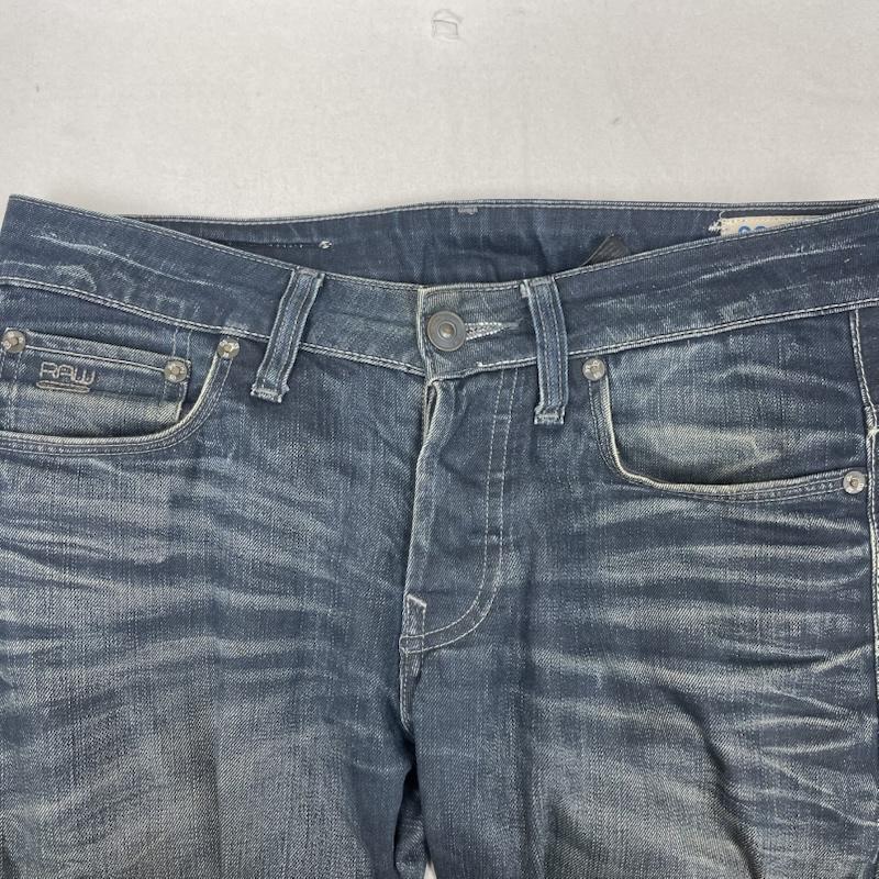 ジースターロゥ G-STAR RAW パンツ デニム、ジーンズ 3301 LOW TAPERED ボタンフライ デニム パンツ 29インチ インディゴ / インディゴ / Indigo メンズ USED 古着 中古 50166511