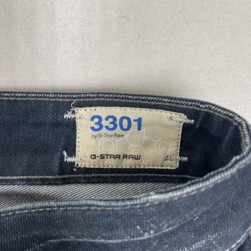 ジースターロゥ G-STAR RAW パンツ デニム、ジーンズ 3301 LOW TAPERED ボタンフライ デニム パンツ 29インチ インディゴ / インディゴ / Indigo メンズ USED 古着 中古 50166511
