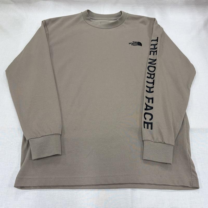 ザノースフェイス THE NORTH FACE Tシャツ 長袖 長袖 ロゴ プリント Tシャツ ロンT NT82230A S ロゴ、文字 X プリント X 刺繍 ベージュ / ベージュ / beige X 黒 / ブラック / black メンズ USED 古着 中古 50166515