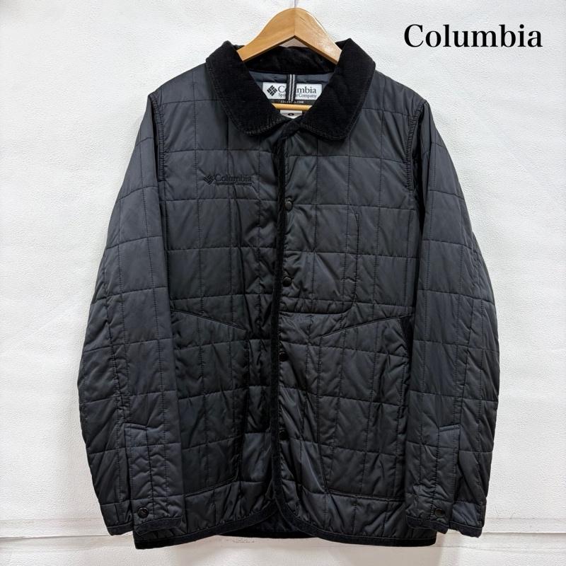 コロンビア Columbia ジャケット、上着 ジャンパー、ブルゾン コーデュロイカラー キルティングジャケット ブルゾン スナップボタン ロゴ 刺繍 M ワンポイント X ロゴ、文字 X 刺繍 黒 / ブラック / black メンズ USED 古着 中古 50166516