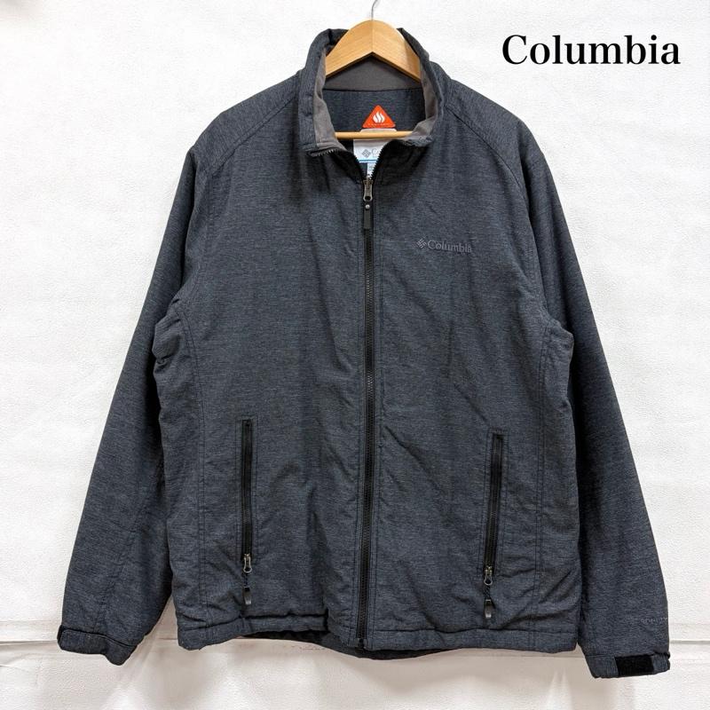 コロンビア Columbia ジャケット、上着 ジャンパー、ブルゾン OMNI-HEAT オムニヒート ナイロン ジップアップ スタンドカラー ジャケット ブルゾン ロゴ 刺繍 XL ワンポイント X ロゴ、文字 X 刺繍 ダークグレー / ダークグレー / メンズ USED 古着 中古 50166521
