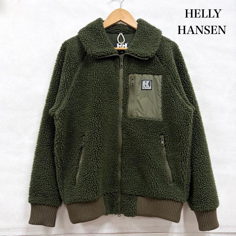 ヘリーハンセン HELLY HANSEN ジャケット、上着 ジャンパー、ブルゾン ジップアップ ボア ジャケット ナイロン ロゴ ダブルジップ フリース M ワンポイント X ロゴ、文字 X 刺繍 オリーブグリーン / オリーブグリーン / メンズ USED 古着 中古 50166523