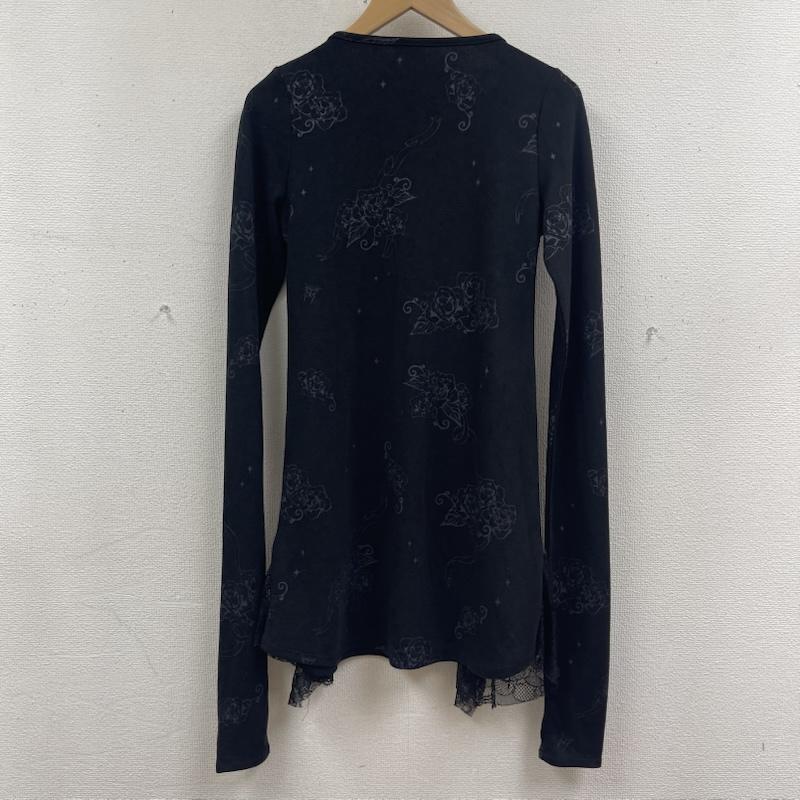 古着 USED カットソー 長袖 ARCHIVE Y2k バタフライ 蝶 レース切替 トップス カットソー 黒 / ブラック / black レディース USED 古着 中古 50166527
