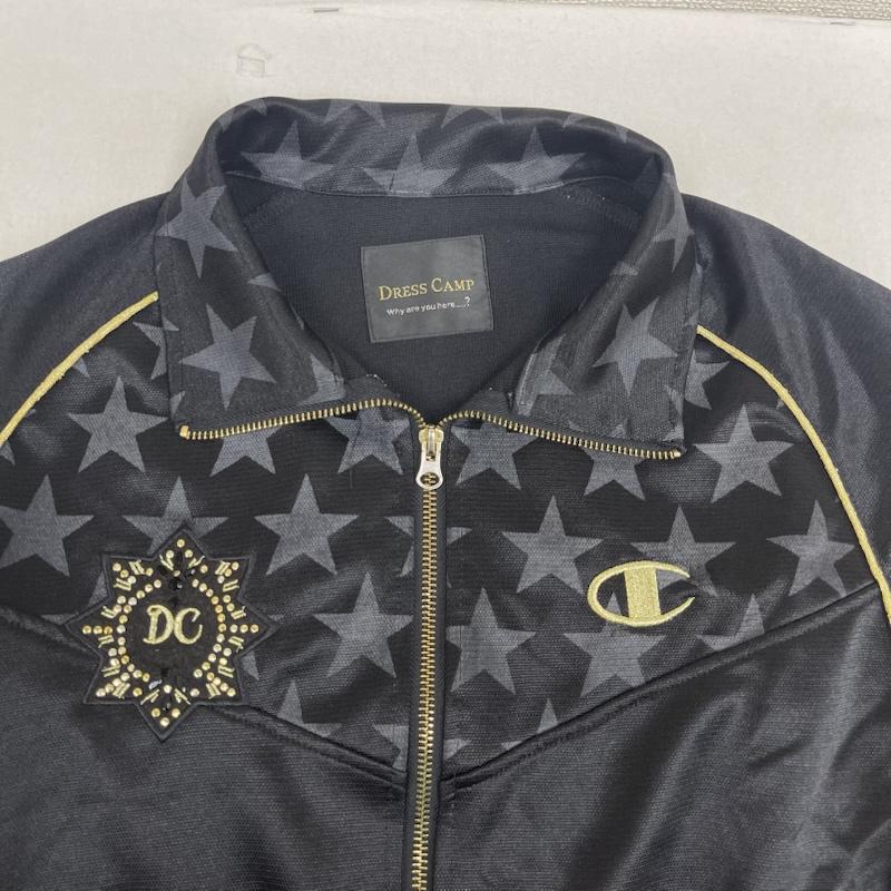 ドレスキャンプ DRESSCAMP ジャケット、上着 ジャンパー、ブルゾン Championコラボ 刺繍ロゴ スター 星 トラック ジャケット ジャージ XL 黒 / ブラック / black メンズ USED 古着 中古 50166534