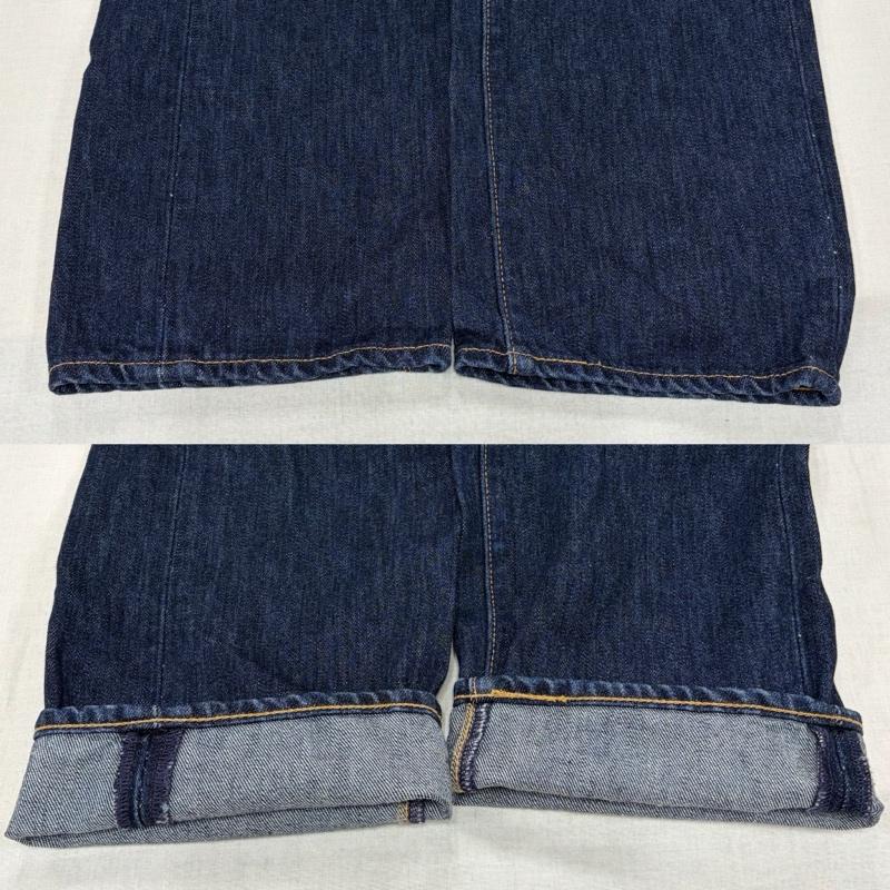 リーバイス Levi s パンツ デニム、ジーンズ 505 USA製 BIGE ストレート デニム ワンウォッシュ PREMIUM レザーパッチ W33 L34 33インチ 無地 X ロゴ、文字 インディゴ / インディゴ / Indigo メンズ USED 古着 中古 50166535