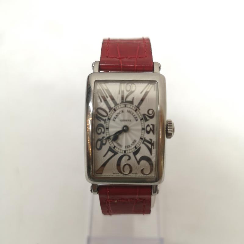フランク・ミュラー FRANCK MULLER 腕時計 アナログ（クォーツ式） LONG ISLAND ロングアイランド 902 QZ RELIEF アナログ 腕時計 - 銀 / シルバー / silver color X 赤 / レッド / red レディース USED 古着 中古 50166539
