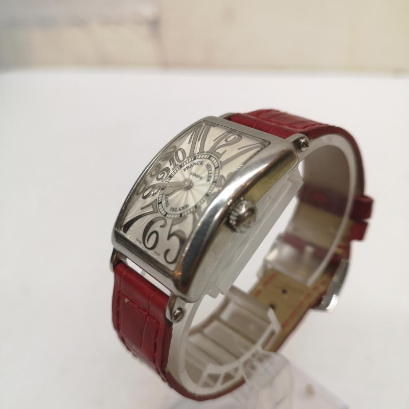 フランク・ミュラー FRANCK MULLER 腕時計 アナログ（クォーツ式） LONG ISLAND ロングアイランド 902 QZ RELIEF アナログ 腕時計 - 銀 / シルバー / silver color X 赤 / レッド / red レディース USED 古着 中古 50166539