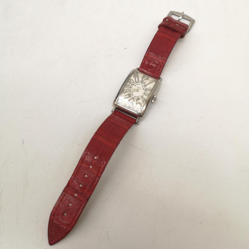 フランク・ミュラー FRANCK MULLER 腕時計 アナログ（クォーツ式） LONG ISLAND ロングアイランド 902 QZ RELIEF アナログ 腕時計 - 銀 / シルバー / silver color X 赤 / レッド / red レディース USED 古着 中古 50166539