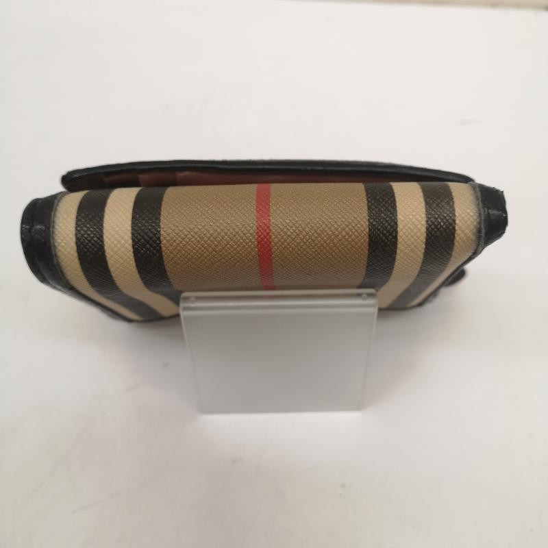 バーバリー BURBERRY 財布 コンパクト財布 3つ折り財布 PVC ノバチェック ウォレット - ベージュ / ベージュ / beige レディース USED 古着 中古 50166543