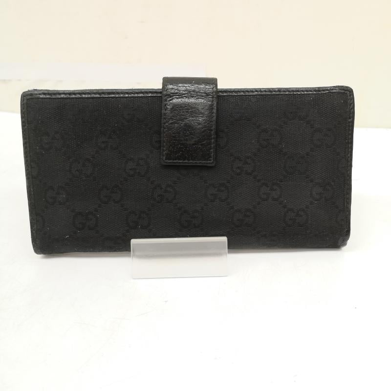 グッチ GUCCI 財布 長財布 GGキャンバス 長財布 メタルバー 112715 - 黒 / ブラック / black メンズ USED 古着 中古 50166546