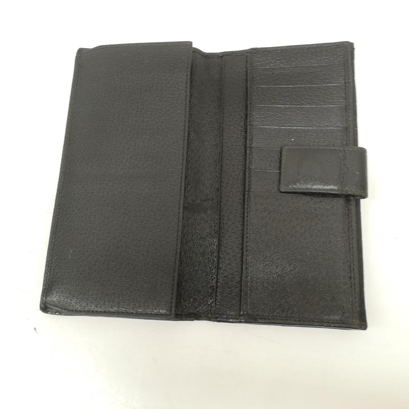 グッチ GUCCI 財布 長財布 GGキャンバス 長財布 メタルバー 112715 - 黒 / ブラック / black メンズ USED 古着 中古 50166546