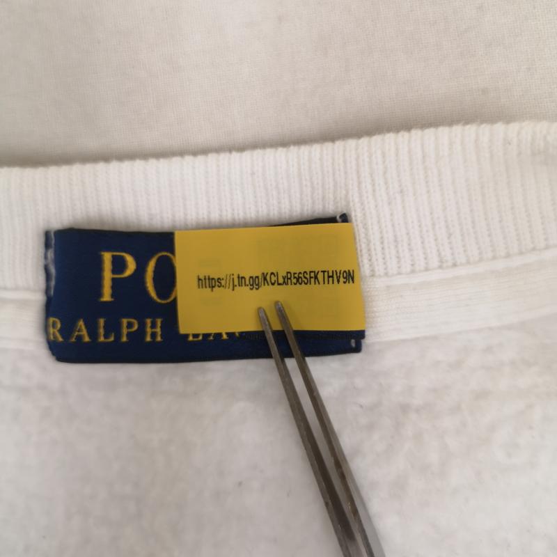 ポロラルフローレン POLO RALPH LAUREN トレーナー 長袖 熊 ポロベア 裏起毛 ビッグロゴ クルーネック スウェット トレーナー S 白 / ホワイト / white メンズ USED 古着 中古 50166557