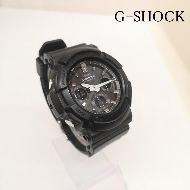 ジーショック G-SHOCK 腕時計 デジタル CASIO GAW-100B 電波ソーラー アナデジ 腕時計 マルチバンド6 - 黒 / ブラック / black メンズ USED 古着 中古 50166559