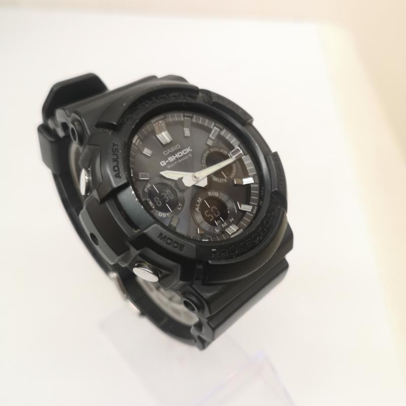 ジーショック G-SHOCK 腕時計 デジタル CASIO GAW-100B 電波ソーラー アナデジ 腕時計 マルチバンド6 - 黒 / ブラック / black メンズ USED 古着 中古 50166559