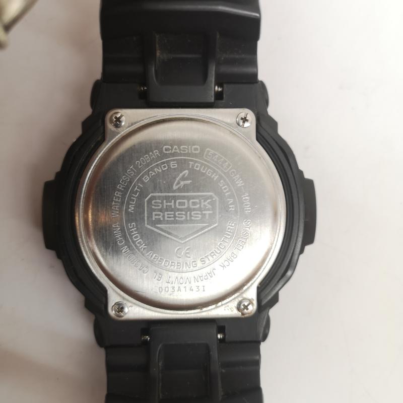 ジーショック G-SHOCK 腕時計 デジタル CASIO GAW-100B 電波ソーラー アナデジ 腕時計 マルチバンド6 - 黒 / ブラック / black メンズ USED 古着 中古 50166559