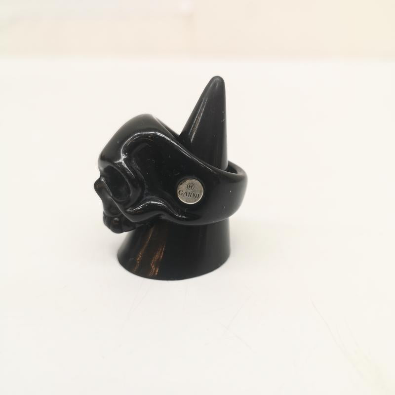 ガルニ GARNI アクセサリー 指輪 SKULL ACRYLIC RING スカル アクリル リング 指輪 18号 - 黒 / ブラック / black メンズ USED 古着 中古 50166563