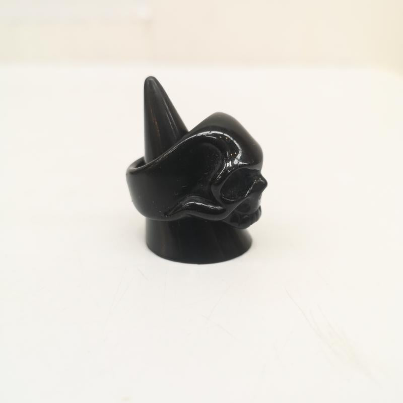 ガルニ GARNI アクセサリー 指輪 SKULL ACRYLIC RING スカル アクリル リング 指輪 18号 - 黒 / ブラック / black メンズ USED 古着 中古 50166563