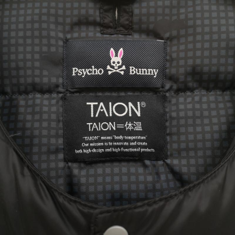 タイオン TAION ジャケット、上着 ダウンジャケット 体温 Psycho Bunny スカル バニー うさぎ カモフラージュ柄 ダウンジャケット PB-2E-70668 黒 / ブラック / black メンズ USED 古着 中古 50166564