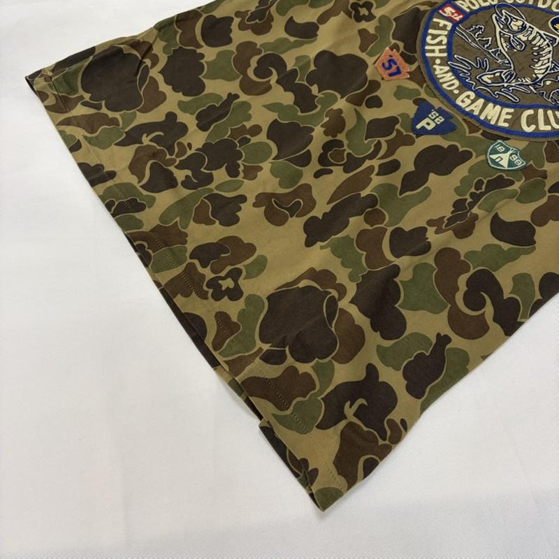 ポロラルフローレン POLO RALPH LAUREN Tシャツ 半袖 CUSTOM FIT CAMO TEE フィッシング カモ Tシャツ 迷彩 刺繍 FISHING AND GAME CLUB L カモフラージュ柄・迷彩 X 刺繍 茶 / ブラウン / brown X カーキ / カーキ / khaki メンズ USED 古着 中古 50166569