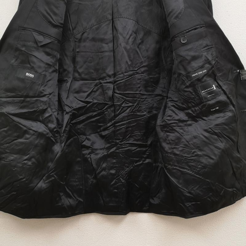 ヒューゴボス HUGO BOSS ジャケット、上着 ジャケット、ブレザー シングル ブレスト ウェルト ポケット ビジネス スーツ ジャケット 50401965 S 黒 / ブラック / black メンズ USED 古着 中古 50166576