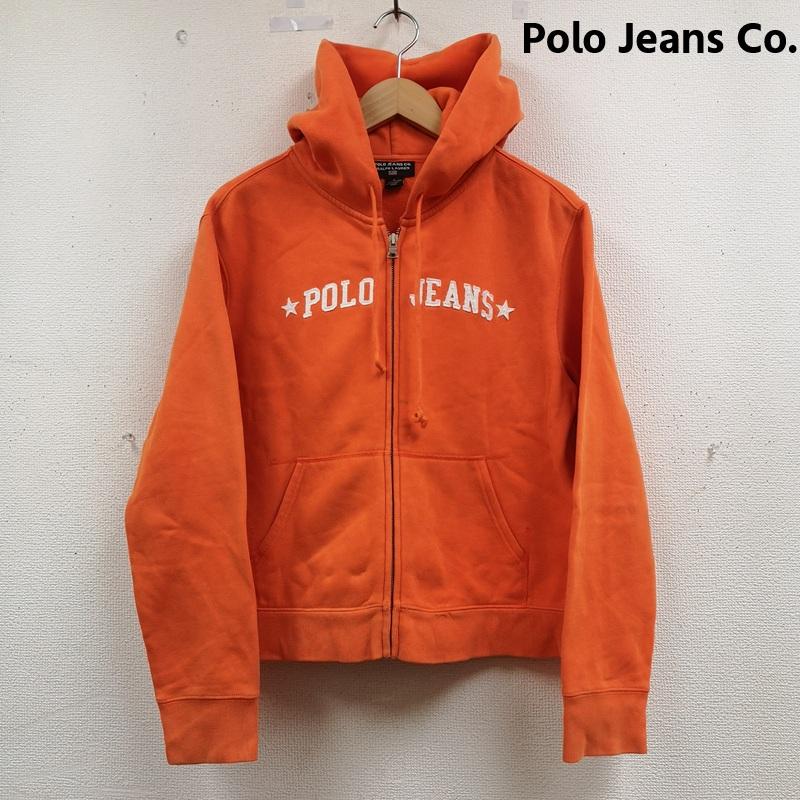 ポロ ジーンズ Polo Jeans Co. パーカー 長袖 y2k 星 スター カンガルー ポケット 裏起毛 ジップ アップ スウェット パーカー L 橙 / オレンジ / orange メンズ USED 古着 中古 50166580