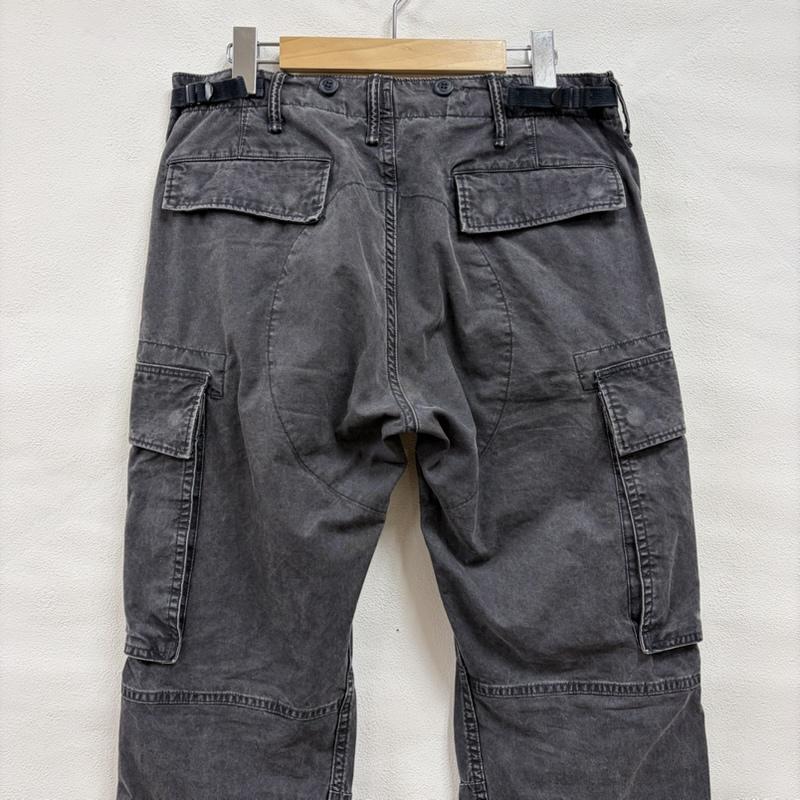 ダブルアールエル RRL パンツ ワークパンツ、ペインターパンツ ブラックデニム ワーク カーゴパンツ IDEALジップ ラルフローレン 29インチ 無地 黒 / ブラック / black メンズ USED 古着 中古 50166594