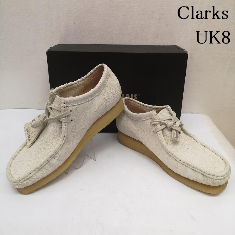 クラークス Clarks ブーツ 一般 Wallabee Champagne Int ワラビー シャンパン インタレスト UK：8 白 / ホワイト / white メンズ USED 古着 中古 50166596